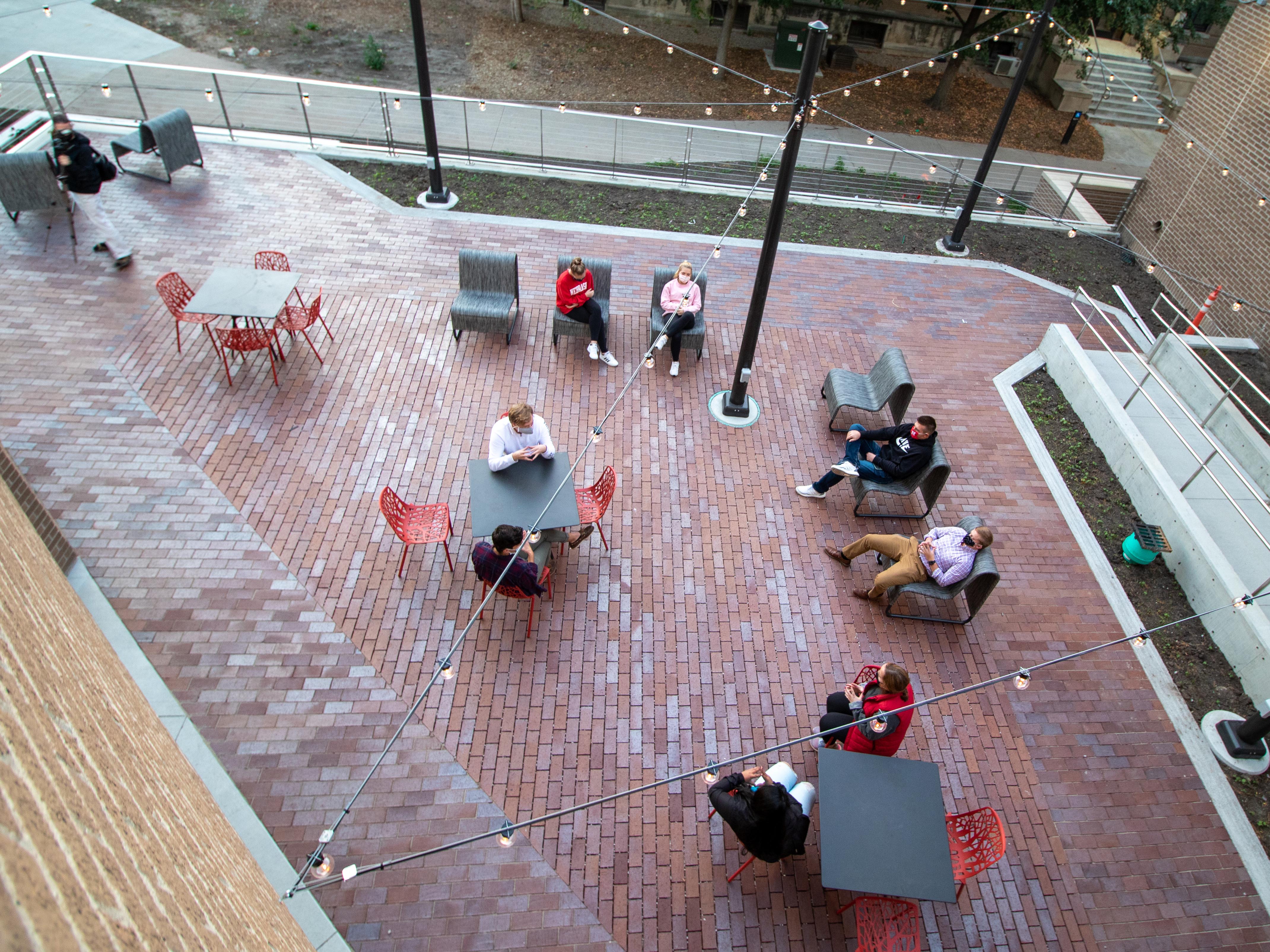 The recently-opened outdoor patio was a new addtion to the Nebraska East Union during it's recent major renovation.