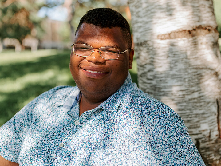 Nebraska's Jayven Brandt hopes to carry success he's realized on campus into his future work as an educator. [Craig Chandler | University Communication]