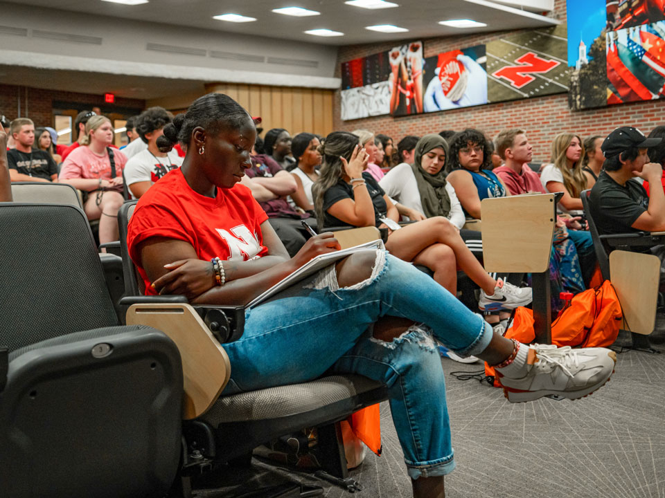First Husker, Emerging Leader and CAST power programs filled the week before classes began for new students to become aquainted with college life. August 14, 2022. Photo by Jonah Tran for University Communication
