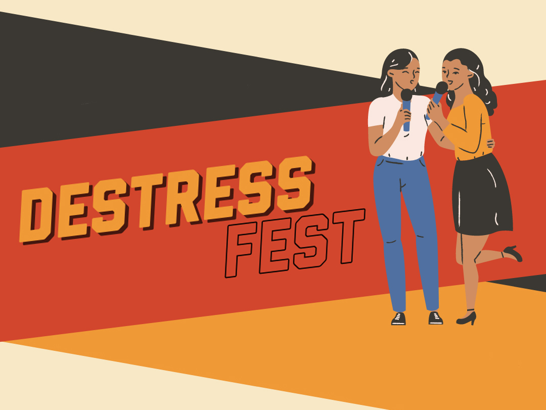 The four-night Destress Fest will happen Dec. 6-9, 2021 and is free for all Husker students.