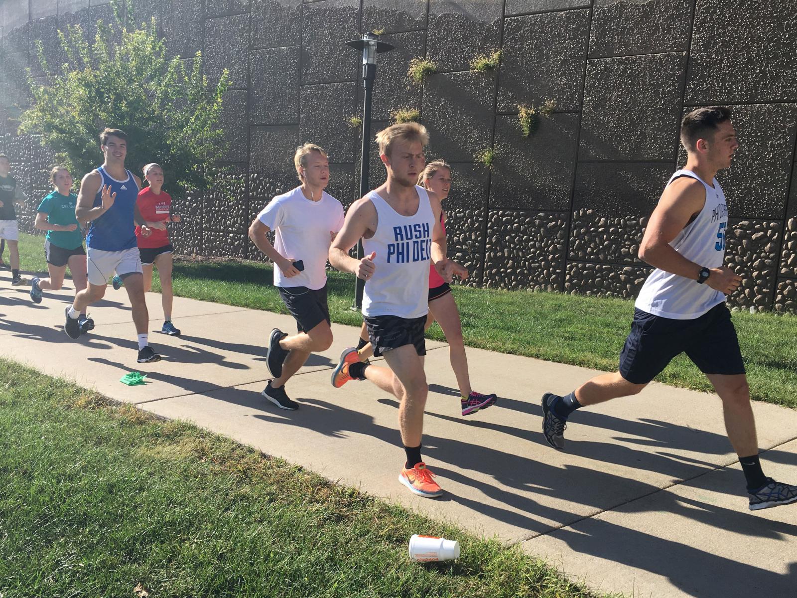 University of Nebraska-Lincoln students participate in a 5k run between the City and East Campuses