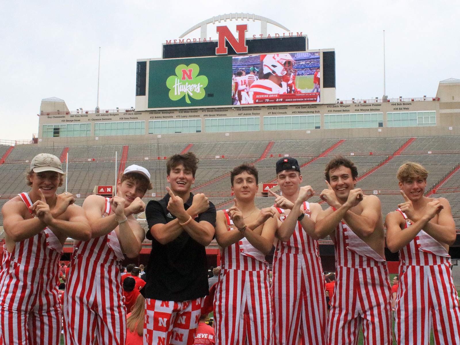 Students cheer on the Huskers at the watch party held on August 27, 2022.