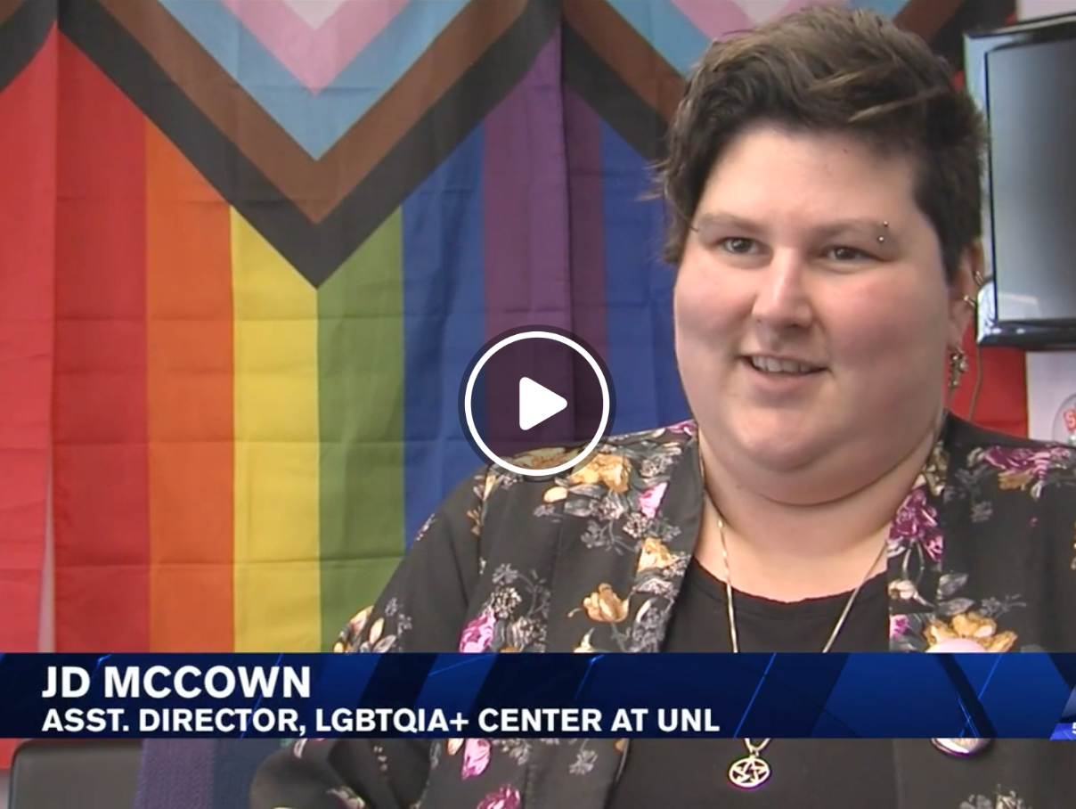 JD McCown, assistant director of the LGBTQA+ Center at the University of Nebraska-Lincoln [KLKN]
