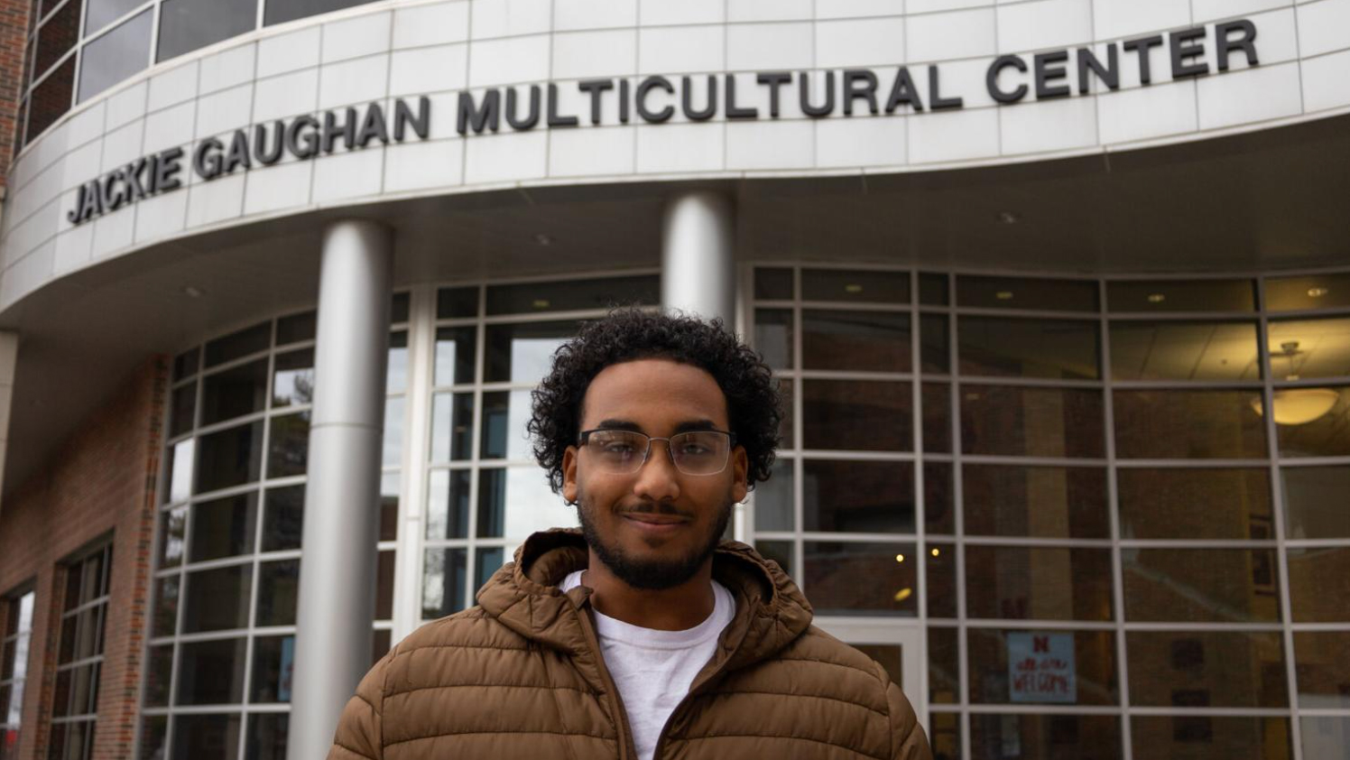 Ahmed Alsayid is pictured in front of the Jackie Gaughan Multicultural Center on Tuesday, March 7, 2023 in Lincoln, Nebraska. [photo by Emma Storms | Daily Nebraskan]
