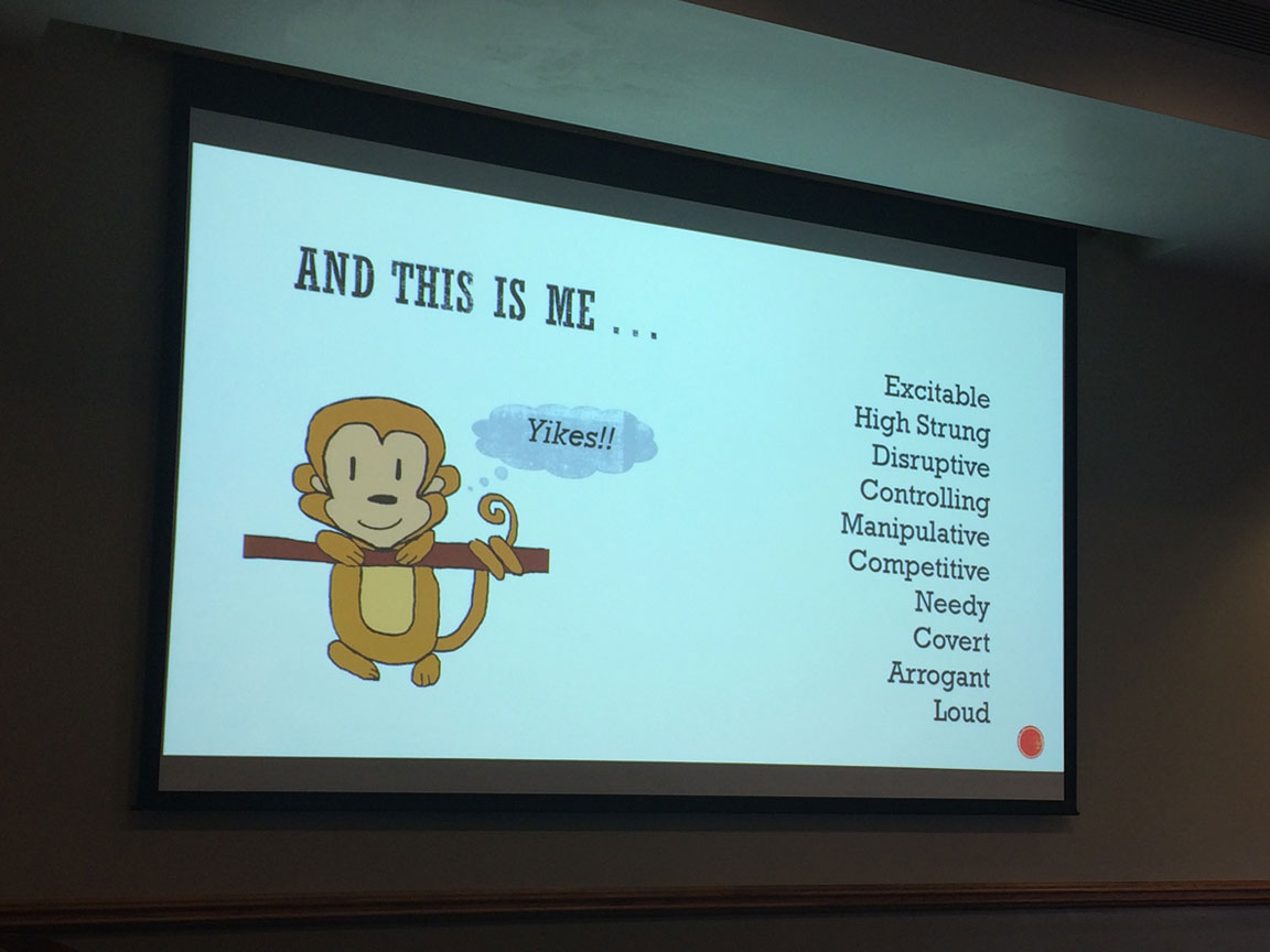 A slide from the presentation