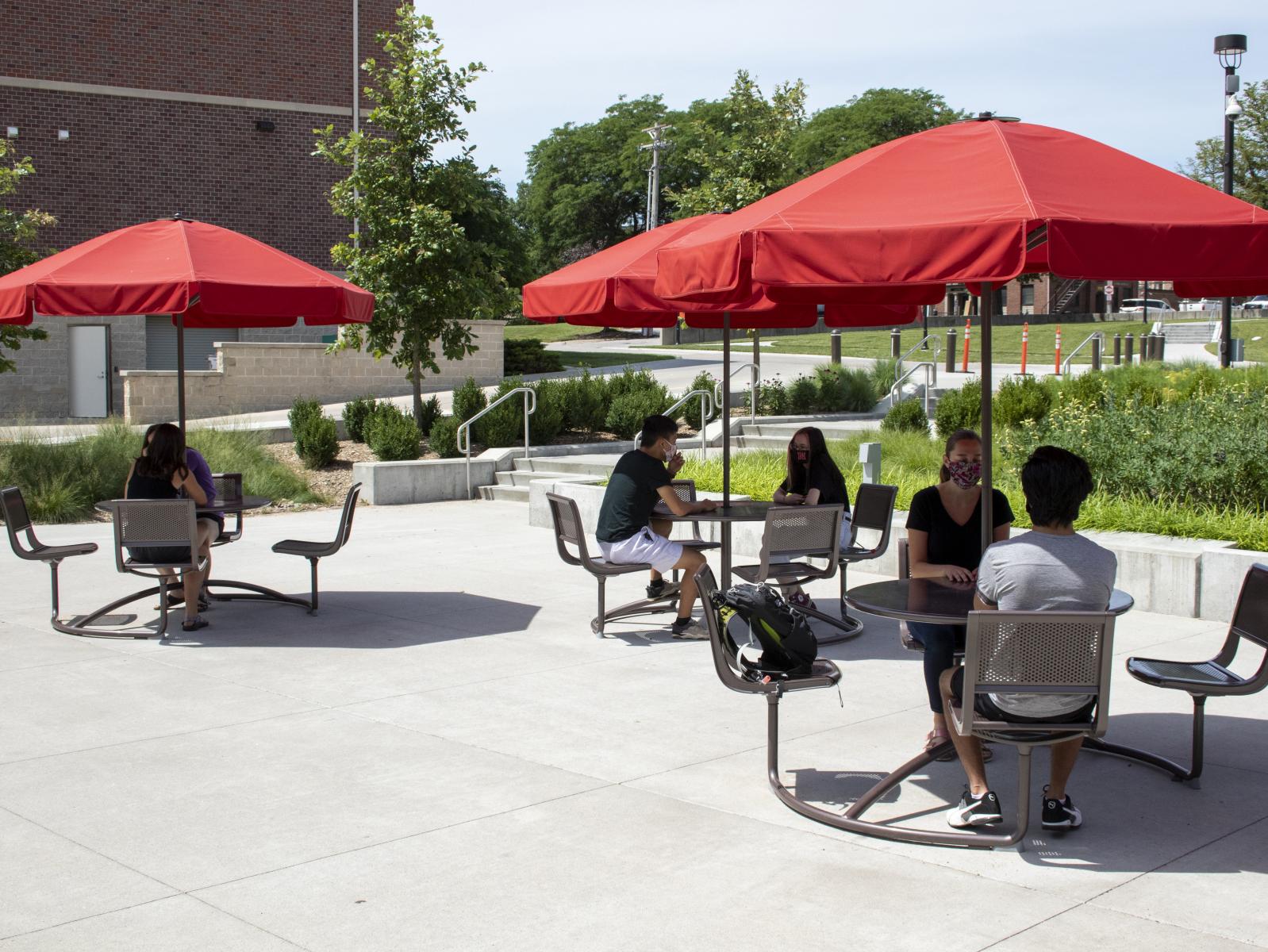Willa Cather Dining Center outside patio.
