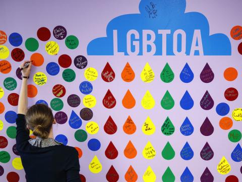 Inside the LGBTQA+ Center at UNL.