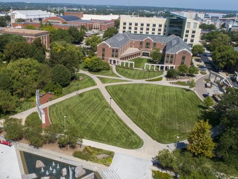 Aerial image of the University of Nebraska-Lincoln campus. [photo by University Communication]