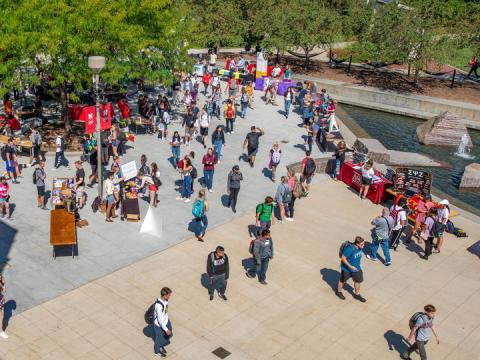 Student organizations host the RSO Club Fair Aug. 28, 2019. Outstanding contributions by RSOs will be recognized through the Student Impact Awards.