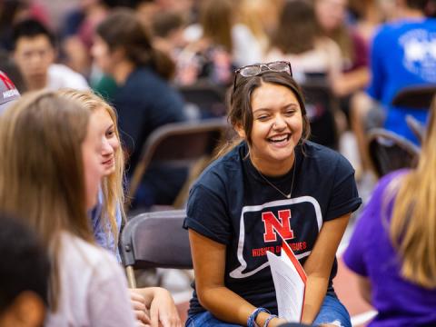 Students talk during the Husker Dialogues at the start of the fall semester. A new student-led project starting Nov. 10 aims to increase civil discourse on campus.