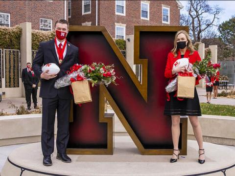 Seniors Cooper Grabenstein of Smithfield and Lauren Kubat of Omaha have been crowned homecoming royalty at the University of Nebraska–Lincoln.