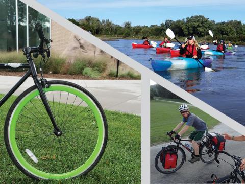 Bikes, kayaks, tents, and other items will be sold during the Outdoor Adventures Center's Used Gear Sale on April 2, 2021 at the University of Nebraska-Lincoln.