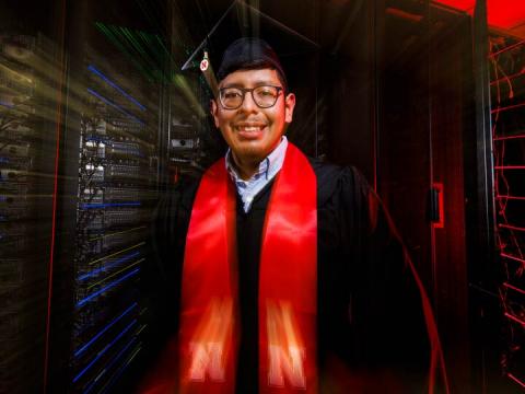 Bryan Chavez, a first-generation student who graduates Dec. 18, 2021. 