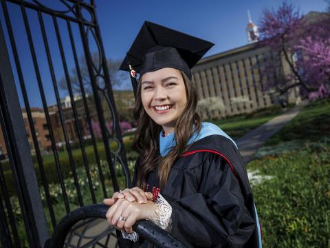 Nebraska’s Kristlin Bright, a TRIO graduate assistant from South Sioux City, will earn a master’s degree in counseling psychology during spring 2022 commencement. She plans to start a private practice in psychotherapy.