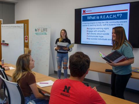 REACH trainers help students understand the warning signs for suicide