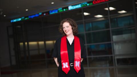 Maria Heyen of Astoria, Oregon, graduates May 20 with bachelor's degrees in international business and management after making an impact on campus. [Garrett Stolz | Business]