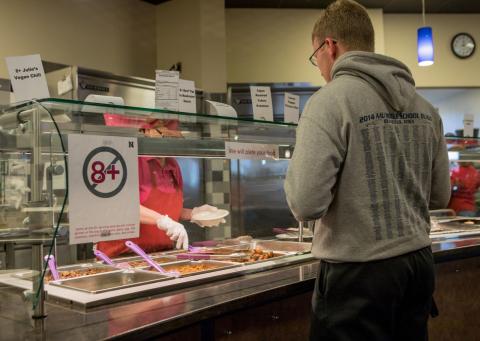 Harper Dining Hall's newly renovated allergy friendly food station is pictured on Tuesday, Jan. 8, 2019, in Lincoln, Nebraska. | Daily Nebraskan