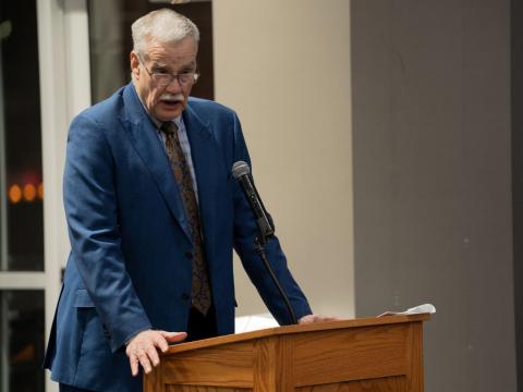John Lenich speaks during open forum in an ASUN meeting in the Nebraska Union on Wednesday, Jan. 29, 2020, in Lincoln, Nebraska.