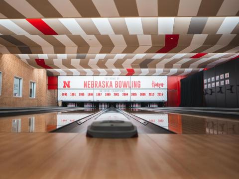 The newly renovated UNL Bowling Center located inside the Nebraska East Union in Lincoln, Nebraska.