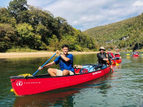 Canoeing the Buffalo River in northwest Arkansas with UNL Outdoor Adventures. [courtesy photo]