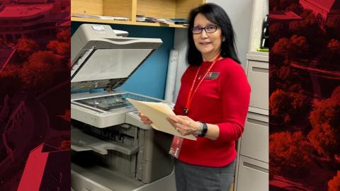Nebraska's Annette Contreras has worked on campus for eight years, most recently as an office supervisor with Counseling and Psychological Services. [courtesy image]