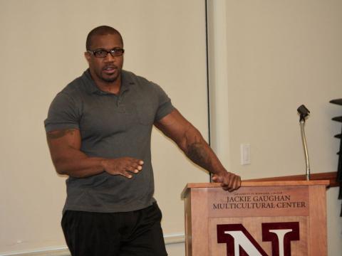 Mitchell Strong, Jr. speaks at the University of Nebraska-Lincoln