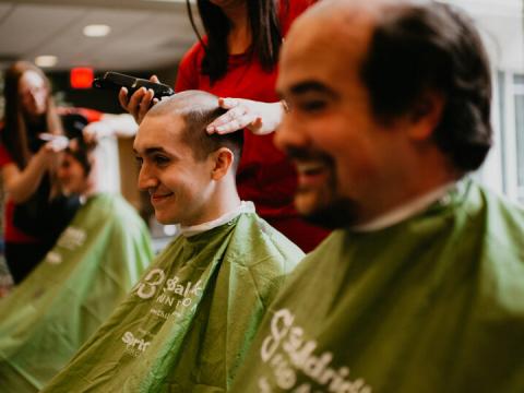 The university's annual Shave for the Brave fundraiser is March 24 in the Abel Hall Welcome Center.