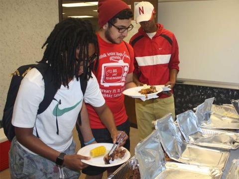Students attend TRIO welcome back BBQ event