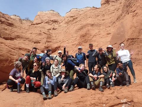 University of Nebraska–Lincoln students backpacked through Grand Staircase-Escalante National Monument during their spring break in March 2022. [courtesy of UNL Outdoor Adventures]