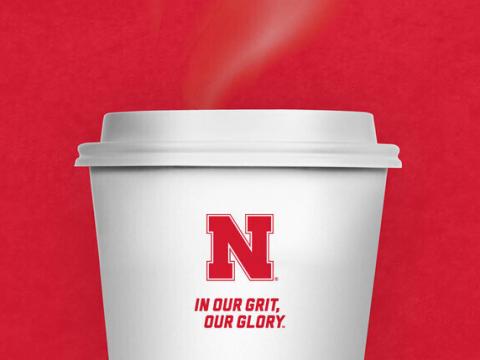 Coffee mug with Nebraska N