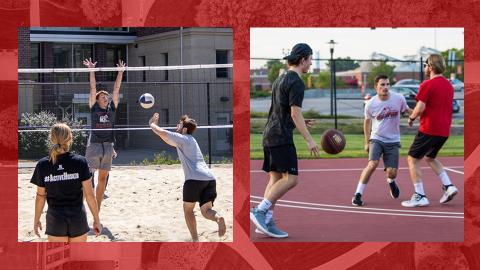 Sand Volleyball and Outdoor Basketball at the University of Nebraska-Lincoln.